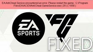 Fix EAAntiCheat Service Encountered an Error Please Restart the Game  EA FC 24 [upl. by Abdulla]