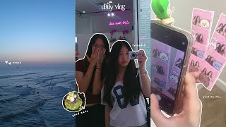 vlog🍥 back to school prep first day of school good eats plans with friends beach photobooth [upl. by Aibara]