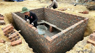 How To Build A Complete Septic Tank To Classify Wastewater  Hung Building House [upl. by Ardnuassac]