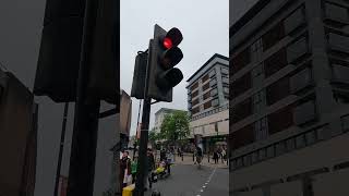 Uxbridge High Street Plessey Automation Mellor Traffic Lights Pelican Crossing [upl. by Neelik]