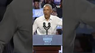 Obama raps Eminem’s Lose Yourself at Harris rally in Detroit 🎤 [upl. by Noillid]