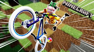 MOUNTAIN BIKE PARKOUR IN MINECRAFT Descenders [upl. by Anerom527]