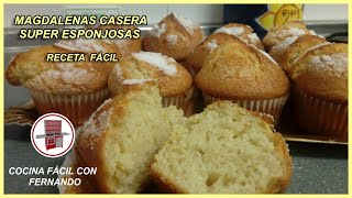 MAGDALENAS CASERAS ESPONJOSAS como las del pueblo [upl. by Neyu]