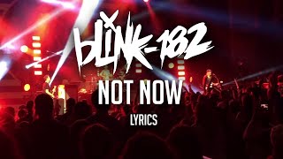 Blink 182  Not Now Lyric Video [upl. by Bloch]