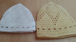 crochet namaz topi  crochet prayer cap  very easy crochet cap CrochetWithSamina9481 [upl. by Gladstone]