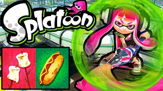 Splatoon Wii U Ink Brush Nouveau Splatfest Teams Marshmallows VS Hot Dogs Online Gameplay PART 34 [upl. by Nav]