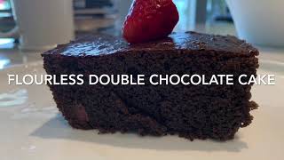 The best Keto Flourless Double Chocolate  Low carb  paleo cake easy delicious moist [upl. by Eiliab]