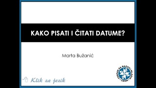 Pravilno pisanje i čitanje datuma [upl. by Pontius]