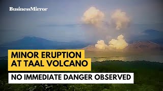 Minor Eruption at TaalVolcano No Immediate Danger Observed [upl. by Minoru]