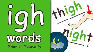 igh Words  Phase 3 Phonics [upl. by Yalcrab]