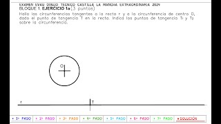 Ejercicio EVAU Castilla La Mancha 2024 Extraordinaria 1a Tangencias Potencia Dibujo Técnico [upl. by Raynell381]