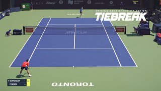 TIEBREAK  Roger Federer Vs Denis Shapovalov I Toronto Masters I Expert Difficulty PS5 [upl. by Jedediah611]