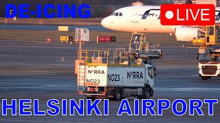 DEICING 🔴 LIVE Helsinki Airport Plane Spotting EFHKHEL [upl. by Idell]