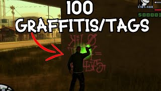 UBICACIÓN DE LOS 100 GRAFFITIS GTA SAN ANDREAS  TODOS LOS GRAFFITIS GTA SAN ANDREAS  ALL TAGS SA [upl. by Nuawed]