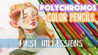 Realtime Colour Pencil Portrait Process FaberCastell POLYCHROMOS 1st Impressions [upl. by Amzu]