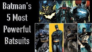 Batmans 5 Most Powerful Batsuits In Comics [upl. by Onilatac]