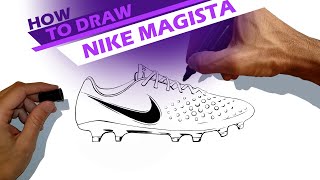 Nike Magista Football Boots  How to draw [upl. by Dylana136]