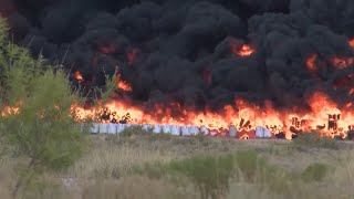 Fire at plastic facility prompts health alert in Bernalillo County [upl. by Parthenia816]