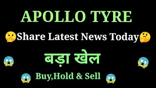 apollo tyre share news today l apollo tyre share news l apollo tyre share latest news [upl. by Adnalay212]