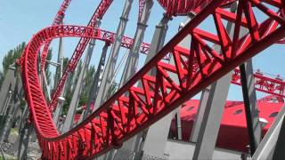 iSpeed Roller Coaster POV  Front Seat  Mirabilandia Italy [upl. by Aruat89]