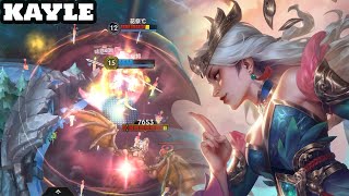 Wild rift kayle top Kayle immortal journey skin game play rank [upl. by Socin63]