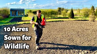 10 Acres of Wildflower Meadow Sown for Wildlife [upl. by Shurlock]