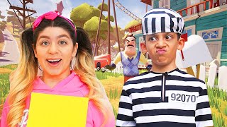 Hello Neighbor Game for kids with Jason and Sara [upl. by Mahtal]