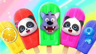 Rainbow Ice Pop  Learn Fruits  Colors Song  Nursery Rhymes amp Kids Songs  BabyBus [upl. by Elatnahs]