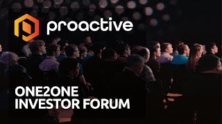 Proactive ONE2ONE Virtual Investor Forum  Thursday April 15th from 600 pm GMT [upl. by Lledrac]