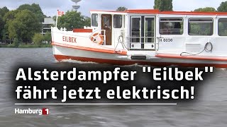 Emissionsfreie Schifffahrt Erstes AlsterdampferTraditionsschiff fährt jetzt elektrisch [upl. by Arda888]