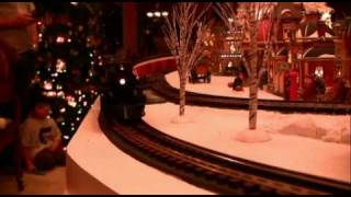 Polar Express amp Challenger Trains on a Christmas Layout 2009 [upl. by Niven]