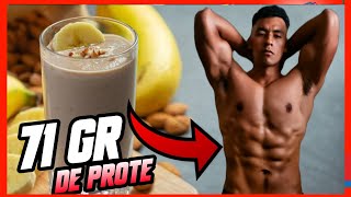 Batido de Proteína Natural sin Polvo para Aumentar Masa Muscular 71gr de PROTEINA sin suplementos [upl. by Florry]