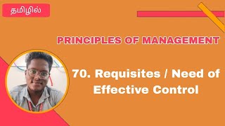 Requisites of Effective Control  Principles of Management  தமிழில் [upl. by Naed]