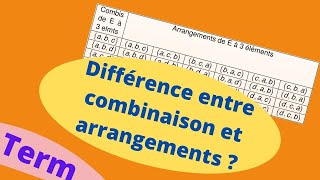 Différence entre combinaison et arrangement spécialité Mathématiques en Terminale [upl. by Ahsinaj]