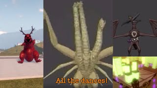 All the Dances in KU  Roblox Kaiju Universe [upl. by Kahn]