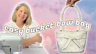 DIY BUCKET BOW BAG TUTORIAL [upl. by Alec]