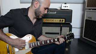 Marshall 1987x Tube Amp  CRANKED Short Dirty Blues with a Les Paul R9 [upl. by Ytirev]