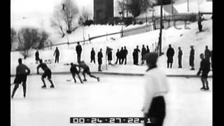 Diporti invernali a Ortisei incontro di hockey sul ghiaccio fra le squadre dei GUF di Roma e di [upl. by Marguerita606]