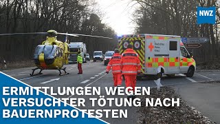 Mann fährt Landwirt bei Treckendemo um [upl. by Einahpad]