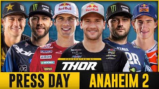 2024 Anaheim 2  Press Day ft Roczen Tomac Sexton [upl. by Anauqahc]