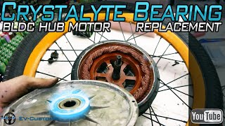 Crystalyte BLDC Hub Motor Bearings Replacement after 10000km Stealth EBike [upl. by Lekym]