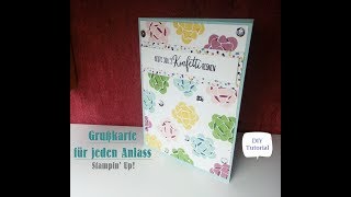 Grußkarte für jeden Anlass  FrühjahrSommerkatalog  Stampin Up  DIY  Tutorial [upl. by Nacim]