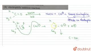 The formation of a cyanohydrin from a cabonyl compound in an example of [upl. by Nerual574]