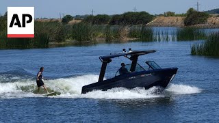 California startup makes waves with electric boat for water sports [upl. by Nilak]