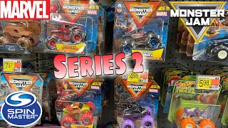 NEW Spin Master Monster Jam Marvel SERIES 2 FOUND At WALMART Full Unboxing amp Review [upl. by Robison]