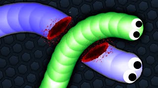 Slitherio Best Hacker Snake vs Giant Snakes Epic Slitherio Gameplay [upl. by Noid]