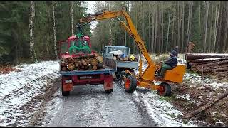 Multicar und Oehler Bagger beim Holz holen [upl. by Masao]