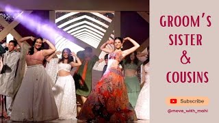 Groom Cousins Rocking Sangeet Dance 2023  Groom Sister  Chaka Chak Arabic Kuthu  By MoveWithMahi [upl. by Enilekaj]