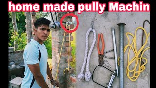 homemade pulley machine for triceps  homemade gym equipment  Awesome ideas by Fit Rishu [upl. by Eerahs]