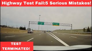 Driving Test Failed  Student Makes 5 Serious Highway Mistakesontario failed [upl. by Shamus]